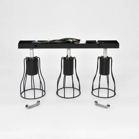 LED Spot TUBE II 3xE27/15W/230V negru