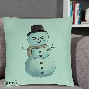 Perna Decorativa Om de Zapada Kawaii Haios, 40x40 cm, Verde Menta, Husa Detasabila, Perna Inclusa, BEKZ®