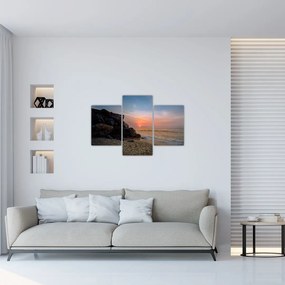 Tablou apusului de soare pe plajă (90x60 cm)