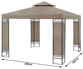 Deuba Foișor de grădină Lorca 3x3 - taupe