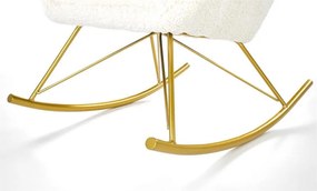 Fotoliu tip balansoar Liberto crem/gold - H106 cm