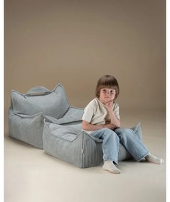 Fotoliu puf pentru copii verde mentă cu tapițerie din catifea reiată Chair – Wigiwama