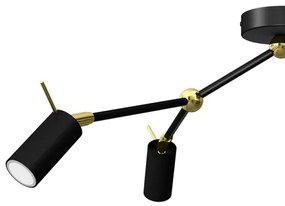 Spot IRIS 3xGU10/MR11/40W/230V negru/auriu