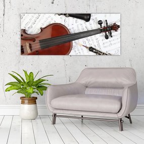 Tablou - Unelte muzicale (120x50 cm)