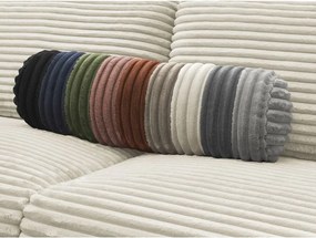 Canapea bej pentru dormitul zilnic/extensibilă cu tapițerie din catifea reiată 220 cm Hugo – Bobochic Paris