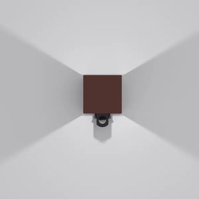 Brilagi - aplică de exterior LED cu senzor CUBE LED/6W/230V, maro, IP65