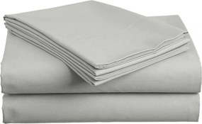 Cearsaf de bumbac cu elastic STANDARD 90 x 200 cm gri deschis
