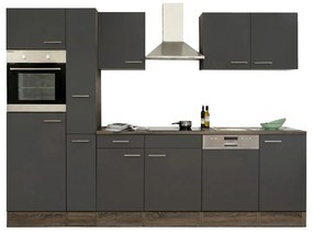 Mobilă de bucătărie Yorki 310, corp din stejar Yorki, cu față antracit satinat