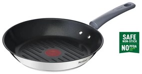 Tefal G7314055 DAILY COOK Mașină de gătit pe grătar, 26 cm, Thermo-Spot și semnal, inducție, argintiu Sterling