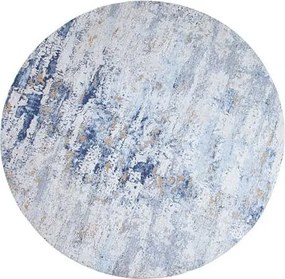 Covor rotund din bumbac Modern Art 150cm, albastru bej