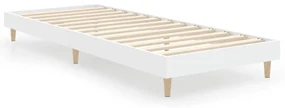 832101 vidaXL Cadru de pat, alb, 75x190 cm, lemn prelucrat