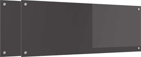 vidaXL Panou de bucătărie 2 pcs Gri închis 110 x 40 cm