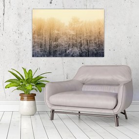 Tablou cu pădure geroasă (90x60 cm)