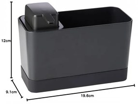 Organizator chiuveta Brabantia SinkSide 1003312, 2 piese, 200 ml, Antiderapant, Gri