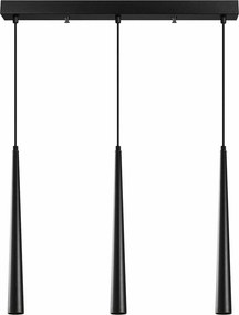 Lustra UZUM 6074, negru, metal, 58x4x45-135 cm