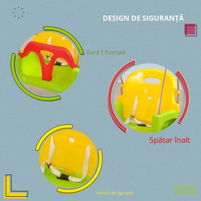 Outsunny Leagăn pentru Copii 9-36 Luni, PP și PE, 42x33x120-180cm, Stabil și Sigur | Aosom Romania