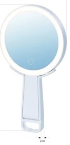 Immax 09103L - Oglindă cosmetică SWEET LED+CCT, dimabilă, 3W/5V, albă