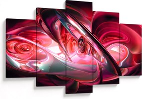 Tabloul fractalilor în roșu (150x105 cm)