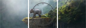 Tablou - Elefant în vârful Taj Mahalului (cu ceas) (90x30 cm)
