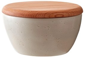 Set 3 boluri de depozitare din gresie cu capac Bitz Stentøj, bej