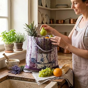 Sacoşă textilă pentru cumpărături LAVANDĂ
