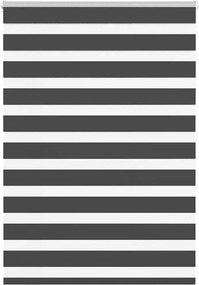 vidaXL Jaluzea tip zebra neagră lățime țesătură 110,9 cm poliester