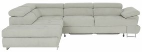 Set canapea cu spaţiu de depozitare, gri deschis, material textil, stânga, BUTON R