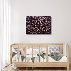 Tablou pe sticlă cu boabe de cafea (70x50 cm)