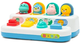 Baby Mix Jucărie interactivă - ferestre pop-up cuanimale Peekaboo, 25,2 x 11 x 13 cm