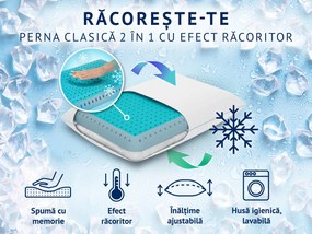 PERNA CLASICĂ 2 ÎN 1 CU EFECT RĂCORITOR 50X70 cm
