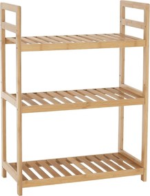 Etajera FIORE TIP 1, bambus natural, lemn, 53x26x71 cm