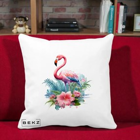 Perna Decorativa Raton in Halat Roz, 40x40 cm, Alba Mata, Husa Detasabila, Perna Inclusa, BEKZ®