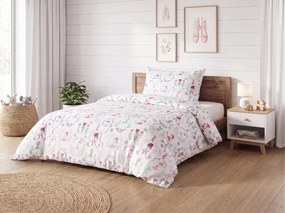 Lenjerie de pat din microfibra pentru copii BALLERINA GARDEN colorat Dimensiune lenjerie de pat: 70 x 90 cm | 140 x 200 cm