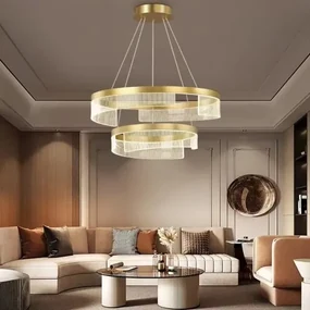 Lustra LED Cu Telecomanda, Elit's EsnF6602-2, 120w, Gold