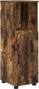 vidaXL Dulap de Baie cu depozitare Stejar fumuriu 30 x 35 x 95 cm