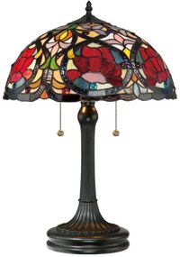 Elstead QZ-LARISSA-TL - Lampă de masă Tiffany LARISSA, 2xE27/60W/230V