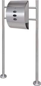 vidaXL Cutie poștală pe suport din oțel inoxidabil