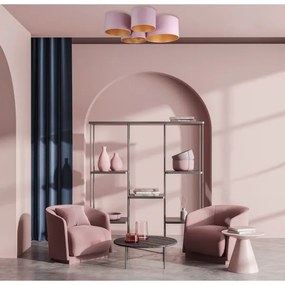 Duolla - Plafonieră ROLLER PENTO 5xE27/60W/230V roz