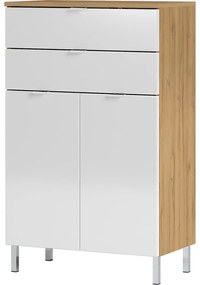 Dulap în decor de stejar Germania Mauresa, înălțime 97 cm, alb