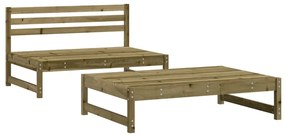 825729 vidaXL Set mobilier relaxare de grădină, 2 piese, lemn de pin tratat
