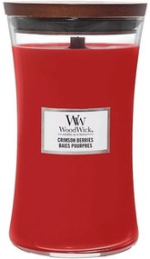Lumânare parfumată vază mare WoodWick Crimson Berries, 609 g