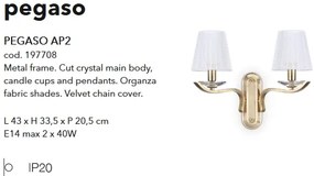 Aplica design modern PEGASO AP2 alama 197708