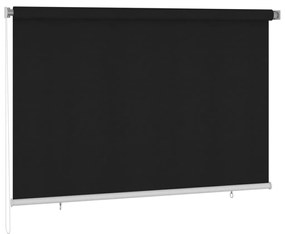 Jaluzea tip rulou de exterior, negru, 220x140 cm Negru, 220 x 140 cm