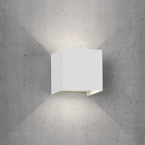 Aplica LED de perete iluminat exterior ambiental IP54 DAVOS alba