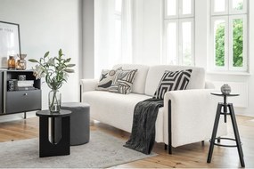 Canapea crem extensibilă/cu spațiu de depozitare cu tapițerie din țesătură bouclé 244 cm Arcadova – ELTAP