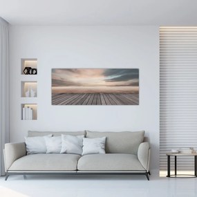 Tablou - Pier la apus de soare (120x50 cm)