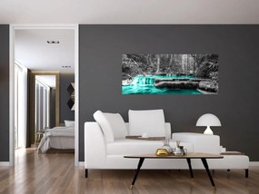 Tablou - Râul de iarnă (120x50 cm)