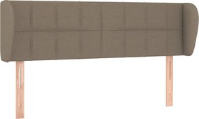 vidaXL Tăblie de pat cu aripioare gri taupe 147x23x78/88 cm textil