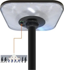 Lampă stradală solară LED cu senzor SOLSUMI LED/25W/3,2V IP54 24000 mAh + telecomandă