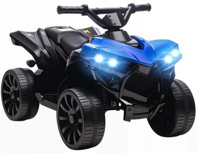 AIYAPLAY ATV pentru Copii 6V, Mașinuță Electrică cu 4 Roți cu Muzică și Faruri LED, pentru Vârstele 3-8 Ani Băieți și Fete, Albastru | Aosom Romania